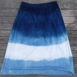 Long Skirt Size L Organic Cotton Indigo Dyed Shibori 43