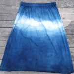 Long Skirt Size L Organic Cotton Indigo Dyed Shibori 44