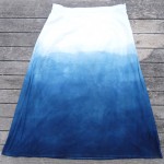 Long Skirt Size L Organic Cotton Indigo Dyed Shibori 46