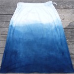 Long Skirt Size L Organic Cotton Indigo Dyed Shibori 46