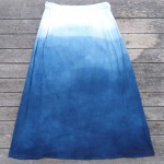 Long Skirt Size S Organic Cotton Indigo Dyed Shibori 47