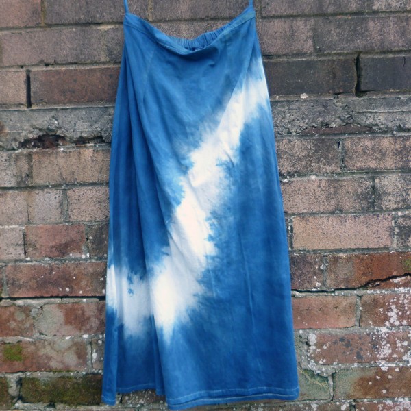 Long Skirt Size S Organic Cotton Indigo Dyed Shibori 50