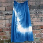 Long Skirt Size S Organic Cotton Indigo Dyed Shibori 50