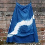 Long Skirt Size M Organic Cotton Indigo Dyed Shibori 54