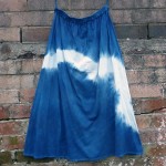 Long Skirt Size M Organic Cotton Indigo Dyed Shibori 54