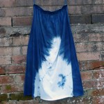 Long Skirt Size M Organic Cotton Indigo Dyed Shibori 55