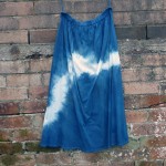 Long Skirt Size L Organic Cotton Indigo Dyed Shibori 59