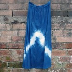 Long Skirt Size S Organic Cotton Indigo Dyed Shibori 60