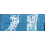 Indigo Dyed Shibori Indian Silk Scarf Large 007