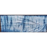 Indigo Dyed Shibori Indian Silk Scarf Large 008