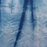 Indigo Dyed Shibori Indian Silk Scarf Large 008