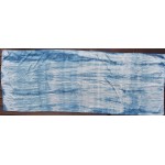 Indigo Dyed Shibori Indian Silk Scarf Large 010