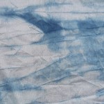 Indigo Dyed Shibori Indian Silk Scarf Large 010