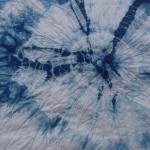 Indigo Dyed Shibori Indian Silk Scarf Large 011