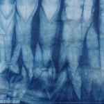 Indigo Dyed Shibori Indian Silk Scarf Large 013