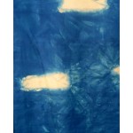 Indigo Dyed Shibori Indian Silk Scarf Large 016