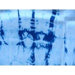 Indigo Dyed Shibori Indian Silk Scarf Large 018