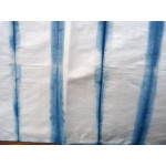 Indigo Dyed Shibori Indian Silk Scarf Large 020