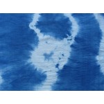 Indigo Dyed Shibori Indian Silk Scarf Large 022