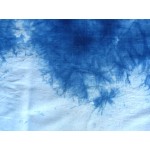 Indigo Dyed Shibori Indian Silk Scarf Large 023