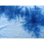 Indigo Dyed Shibori Indian Silk Scarf Large 023