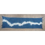 Indigo Dyed Shibori Indonesian Cotton Scarf 4