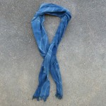 Indigo Dyed Shibori Indonesian Cotton Scarf 16