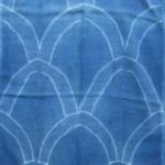 Indigo Dyed Shibori Indonesian Cotton Scarf 16