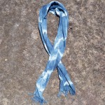 Indigo Dyed Shibori Indonesian Cotton Scarf 18