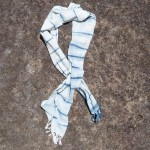 Indigo Dyed Shibori Indonesian Cotton Scarf 19