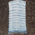 Indigo Dyed Shibori Indonesian Cotton Scarf 19