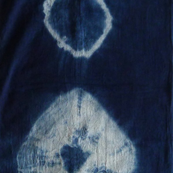 Indigo Dyed Shibori Indonesian Cotton Scarf 26