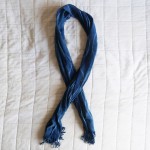 Indigo Dyed Shibori Indonesian Cotton Scarf 27