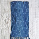 Indigo Dyed Shibori Indonesian Cotton Scarf 27