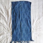 Indigo Dyed Shibori Indonesian Cotton Scarf 27