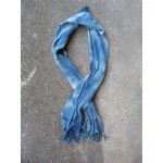 Indigo Dyed Shibori Indonesian Cotton Scarf 41