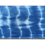 Indigo Dyed Shibori Indonesian Cotton Scarf 42