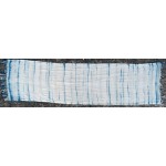 Indigo Dyed Shibori Indonesian Cotton Scarf 43