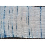 Indigo Dyed Shibori Indonesian Cotton Scarf 43