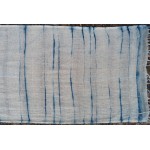 Indigo Dyed Shibori Indonesian Cotton Scarf 43