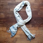 Indigo Dyed Shibori Indonesian Cotton Scarf 43