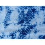 Indigo Dyed Shibori Indian Viscose Scarf Large 001