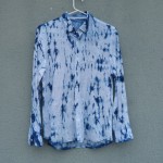 Saba Brand 100% Linen Indigo Dyed Shibori Shirt