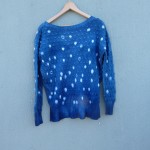 French Connection Brand 100% Cotton Indigo Dyed Shibori Pullover 19