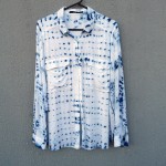 Natural Indigo Dyed Sportsgirl brand Shibori Shirt