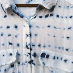 Natural Indigo Dyed Sportsgirl brand Shibori Shirt