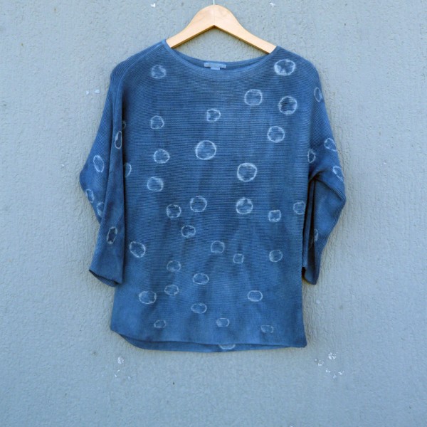 Indigo Dyed Shibori Pullover