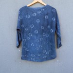 Indigo Dyed Shibori Pullover