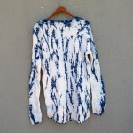 100% Cotton Sportsgirl Indigo Dyed Shibori Pullover