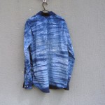 Indigo Dyed Shibori Cotton Shirt